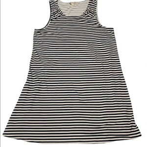 About a Girl navy and white striped jersey dress Sleeveless Size XL Casual Comfy